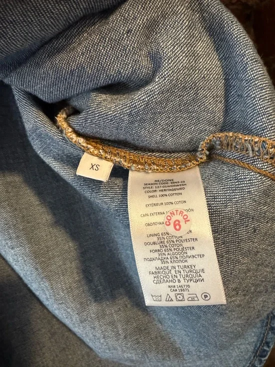 Re/Done Oversized Denim Western Shirt - Picture 5 of 5